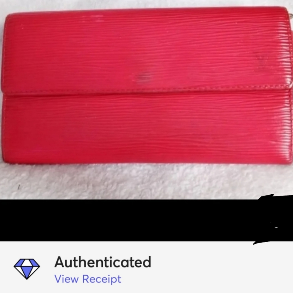Louis Vuitton Emilie Epi Red Wallet (Authenticated)